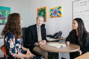 Steve Shortell with Leann Comfort and Jessica Poon